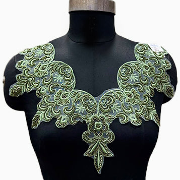 Luxury Floral Neck Embroidery Patch for Dresses