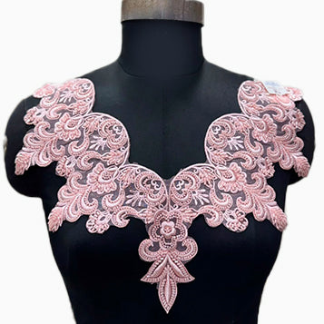 Luxury Floral Neck Embroidery Patch for Dresses