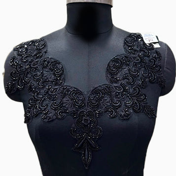 Luxury Floral Neck Embroidery Patch for Dresses