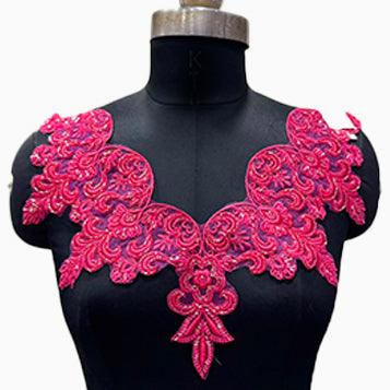 Luxury Floral Neck Embroidery Patch for Dresses