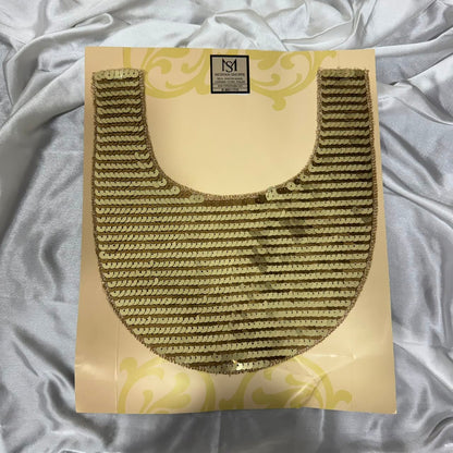 Dual-Tone Sequin Designer Neck Patch