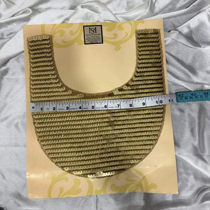 Dual-Tone Sequin Designer Neck Patch