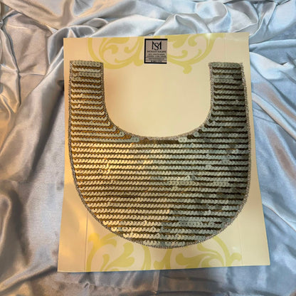 Dual-Tone Sequin Designer Neck Patch