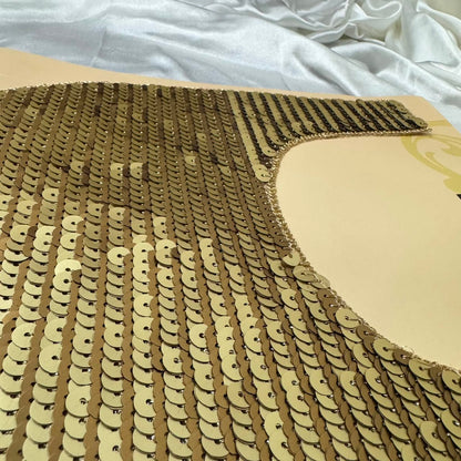 Dual-Tone Sequin Designer Neck Patch