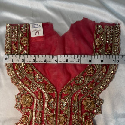 Designer Floral Zardozi Embroidered Neckline Patch