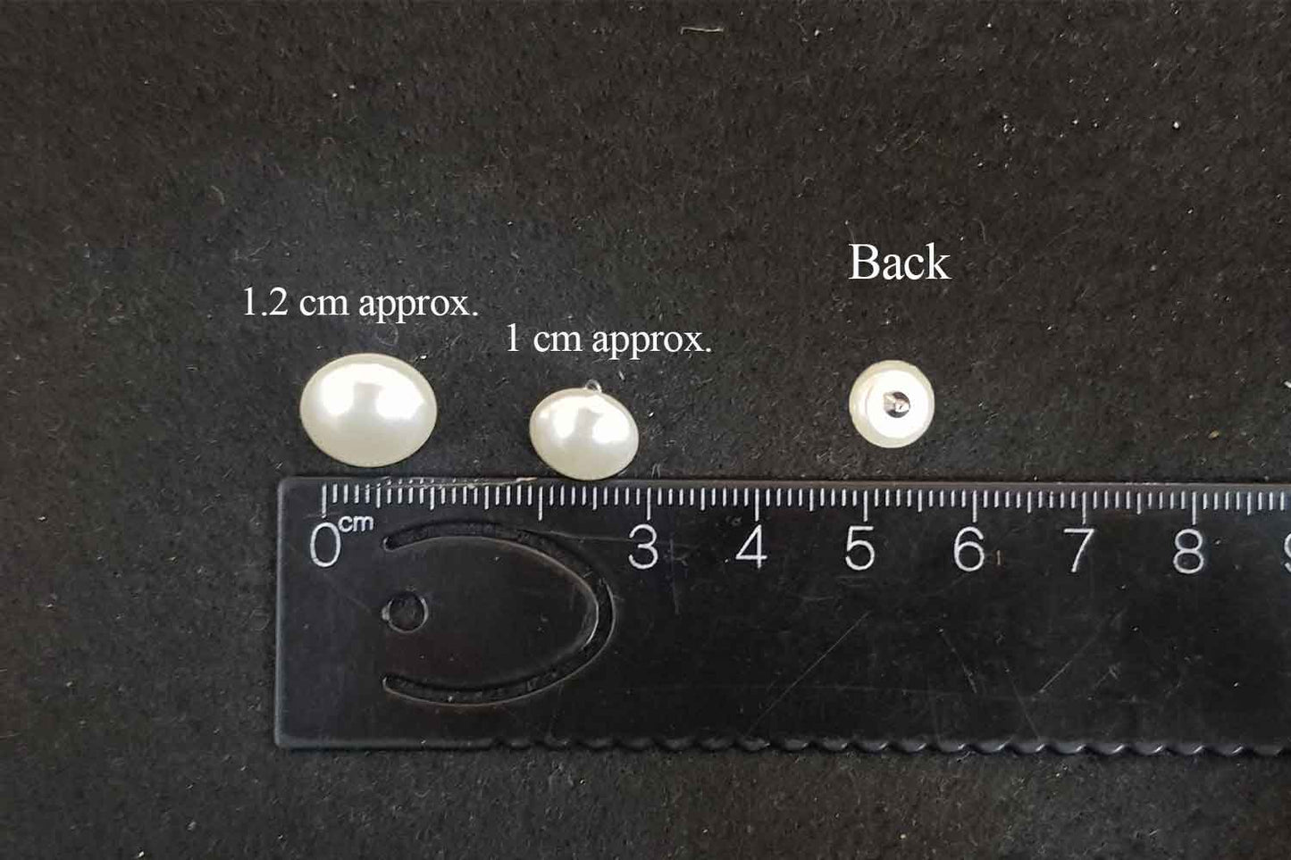 Off White Color Dome Pearl Buttons 10 Pieces