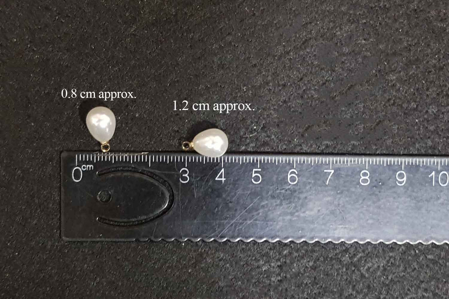 Pack of 20 Pieces White Color Drop Shape Pearl Buttons