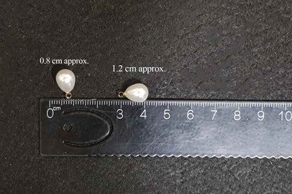 Pack of 20 Pieces White Color Drop Shape Pearl Buttons