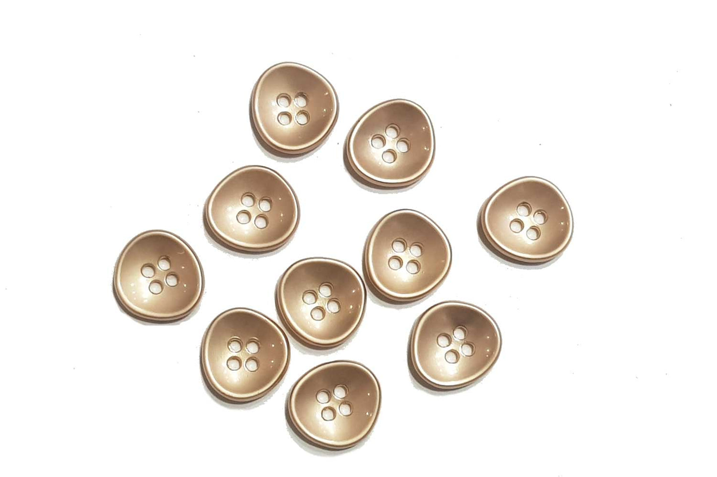 Matte Golden Rounded Triangle Shirt Buttons
