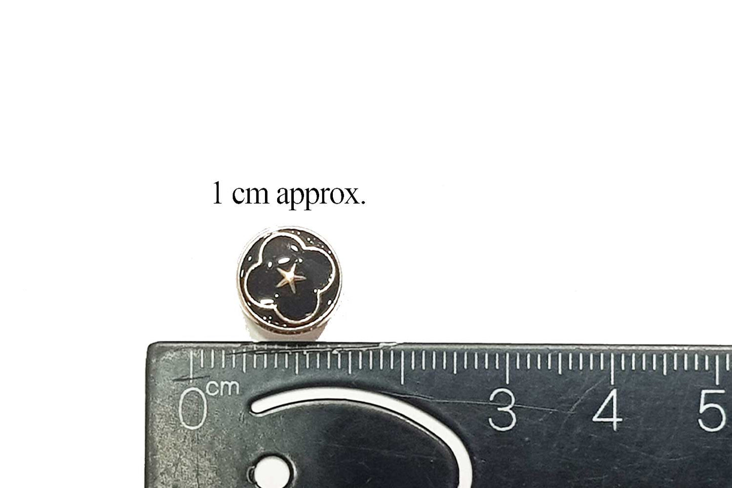 Fancy Black & Gold Flower Design Shirt Buttons