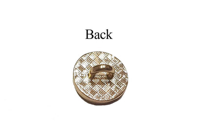 Fancy Black & Gold Flower Design Shirt Buttons
