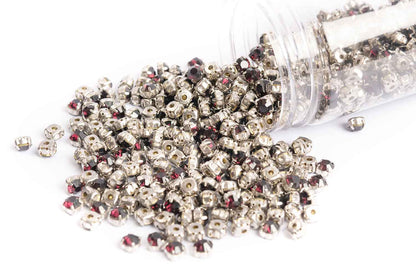 Sew On Rhinestone Softy Chaton's in Flat Back Metal Setting 6mm