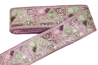 Multicolor Thread Work Lace Border