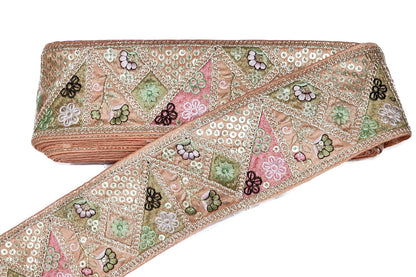 Multicolor Thread Work Lace Border