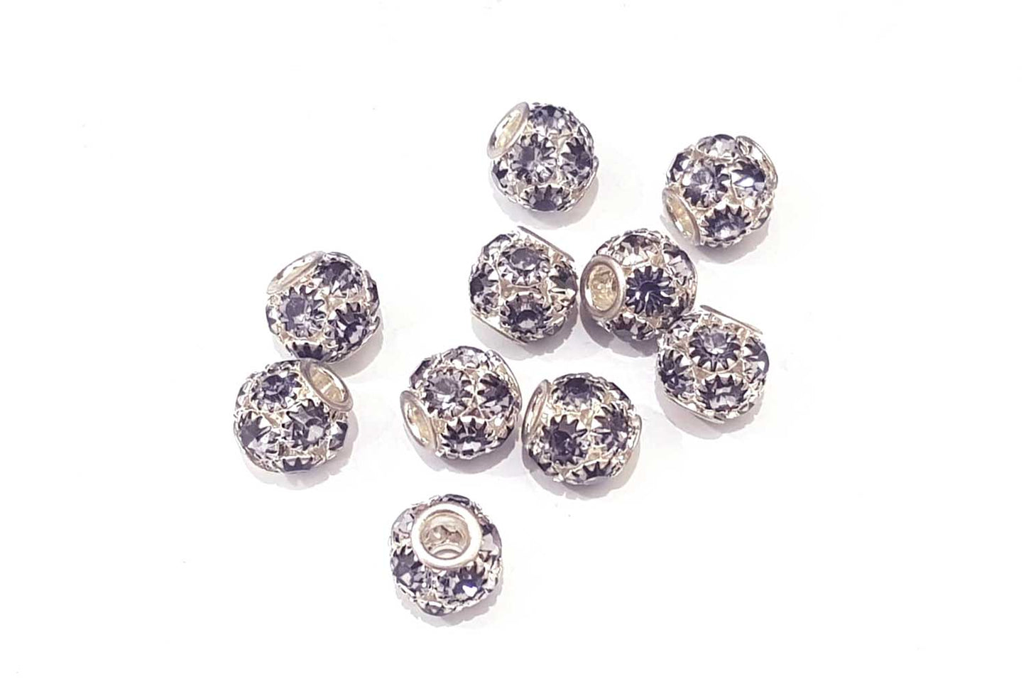 Mohan Shoppe Round Shape Ladies Metal Loop hole/Zircon Balls