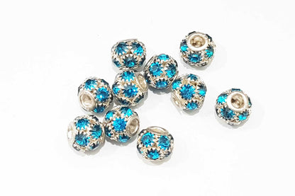 Mohan Shoppe Round Shape Ladies Metal Loop hole/Zircon Balls