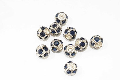 Mohan Shoppe Round Shape Ladies Metal Loop hole/Zircon Balls