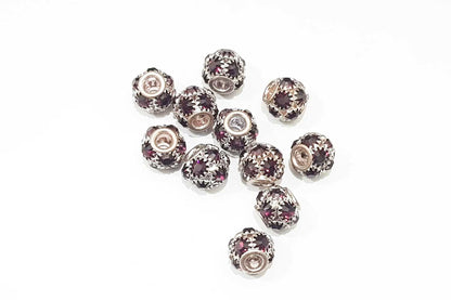 Mohan Shoppe Round Shape Ladies Metal Loop hole/Zircon Balls