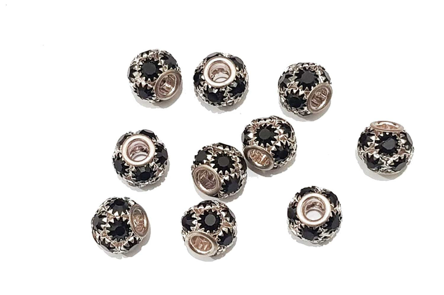 Mohan Shoppe Round Shape Ladies Metal Loop hole/Zircon Balls