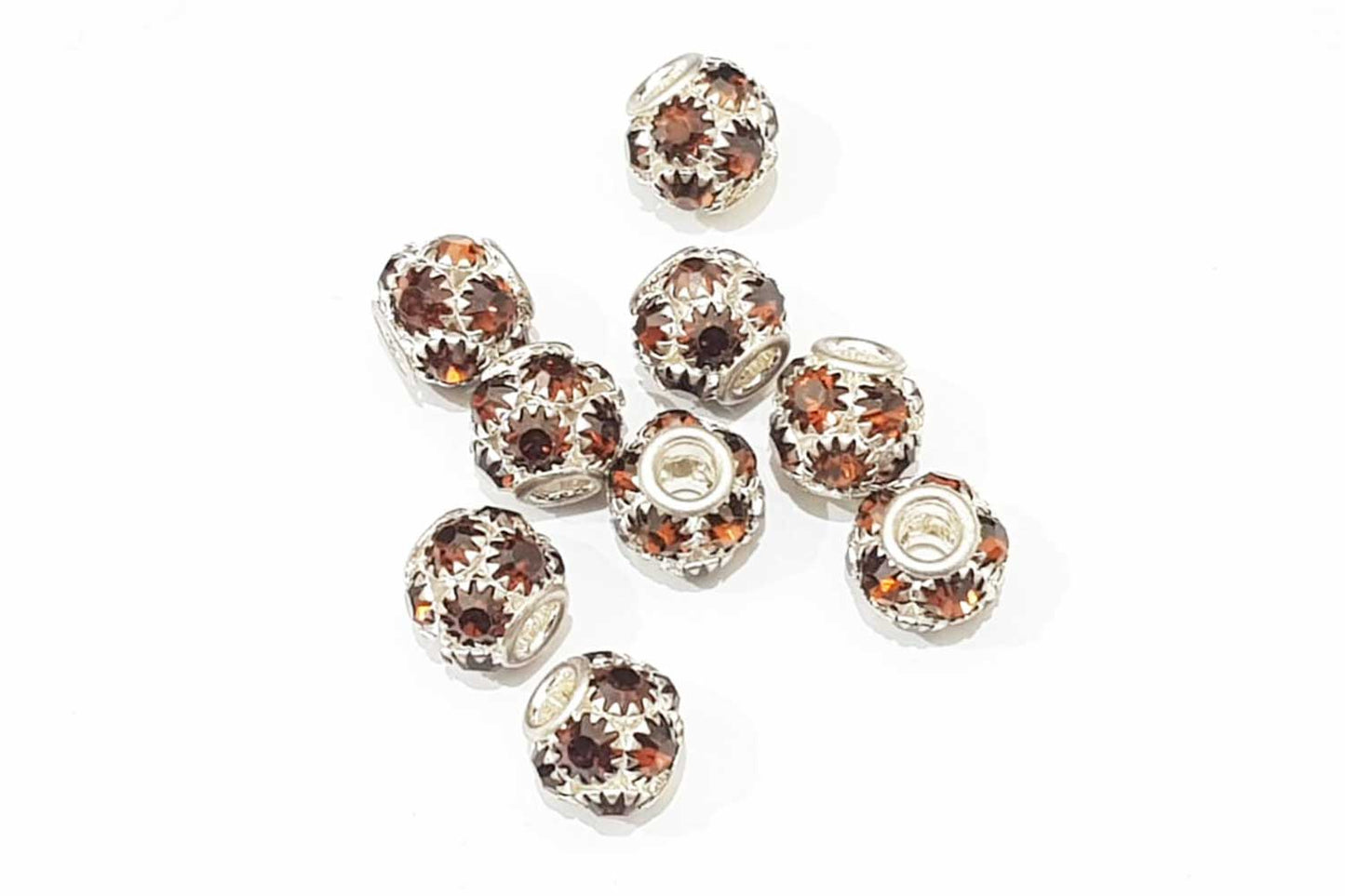 Mohan Shoppe Round Shape Ladies Metal Loop hole/Zircon Balls