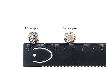 Mohan Shoppe Round Shape Ladies Metal Loop hole/Zircon Balls