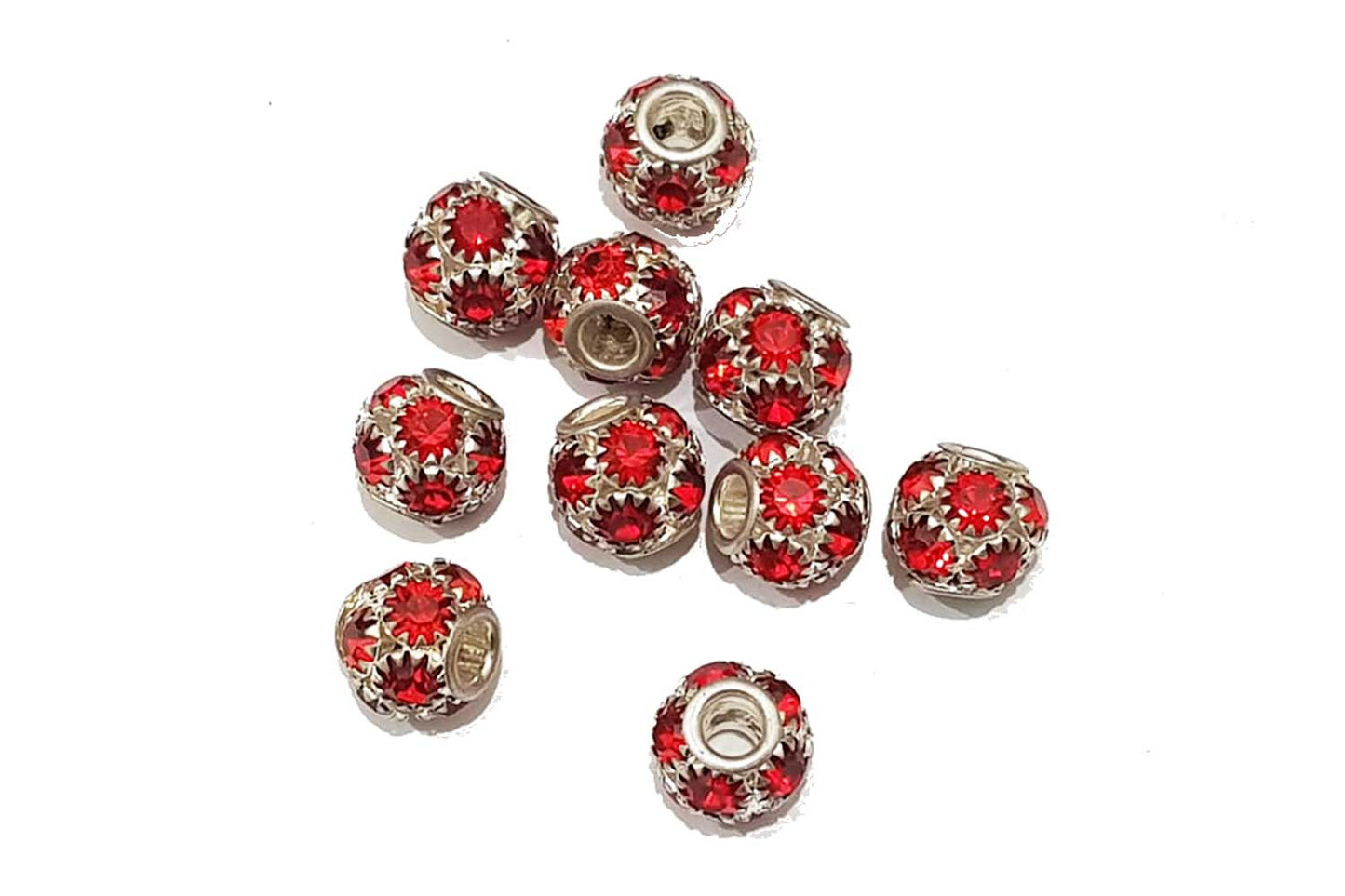 Mohan Shoppe Round Shape Ladies Metal Loop hole/Zircon Balls