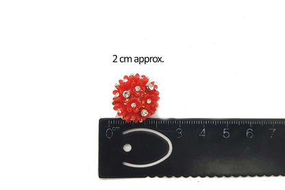 Red Flower Design Fancy Buttons