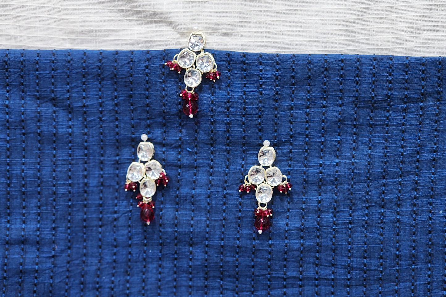 Beautiful floral design with glass stone embellishment Buttons