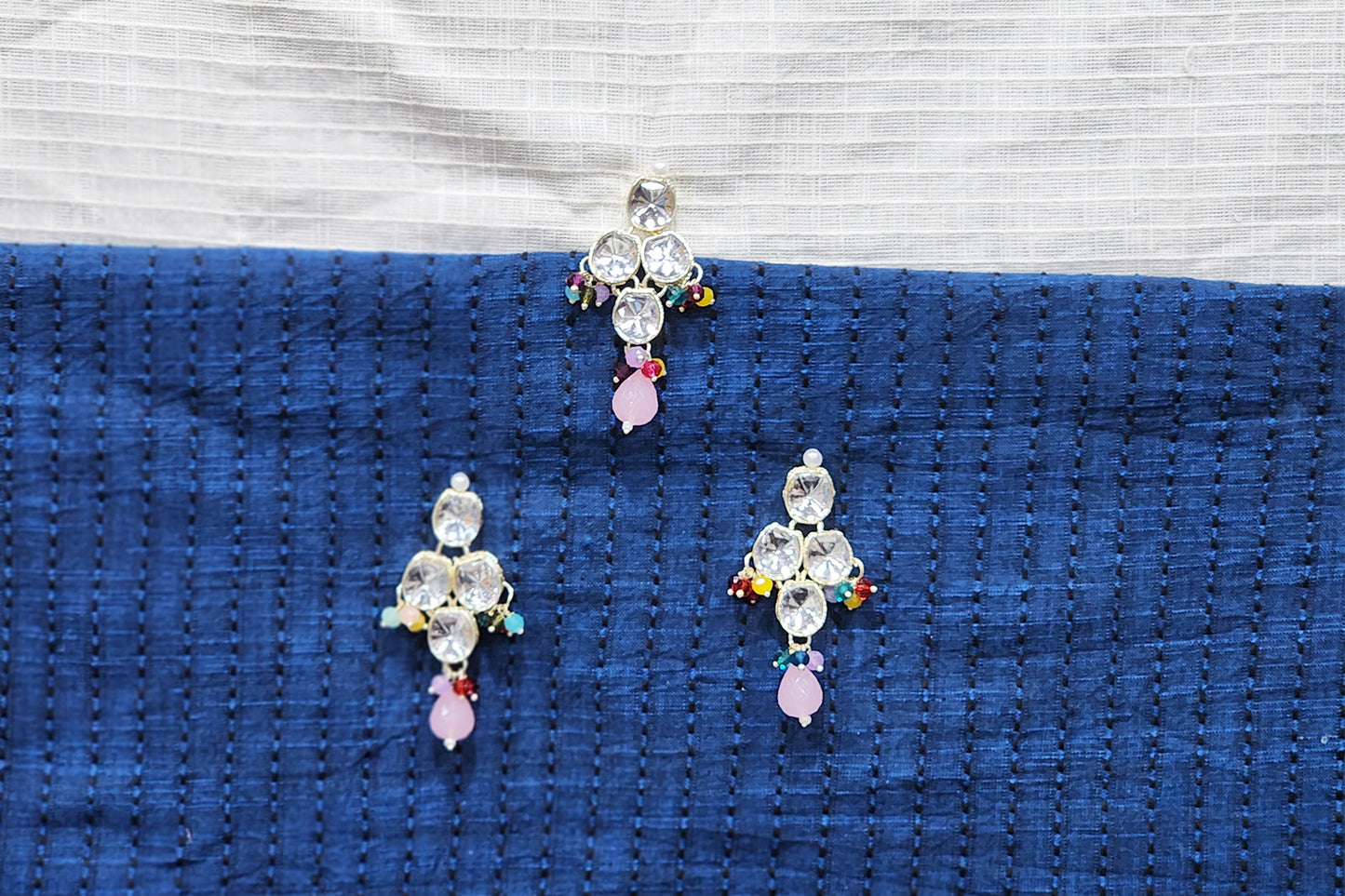 Beautiful floral design with glass stone embellishment Buttons