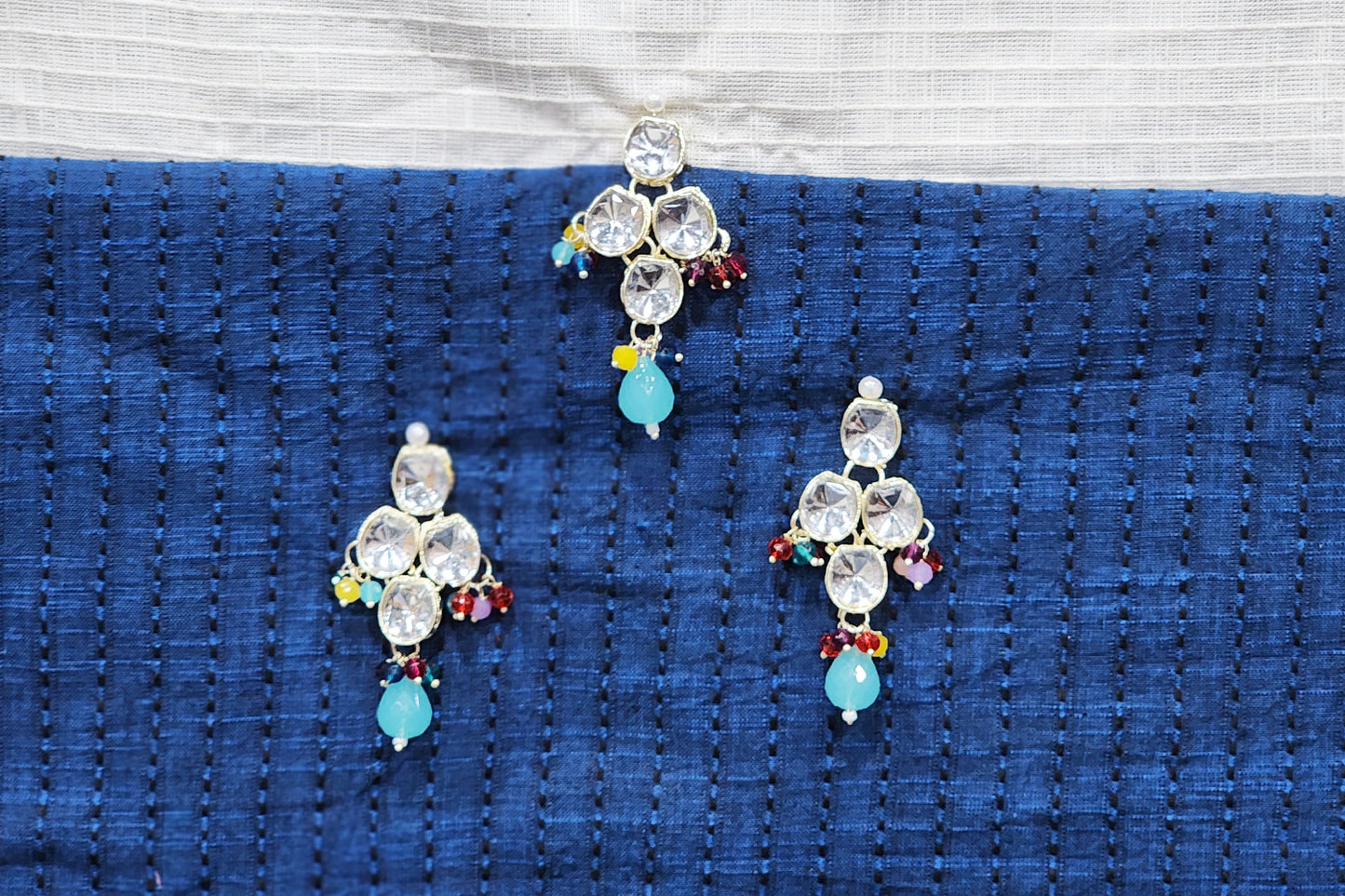 Beautiful floral design with glass stone embellishment Buttons