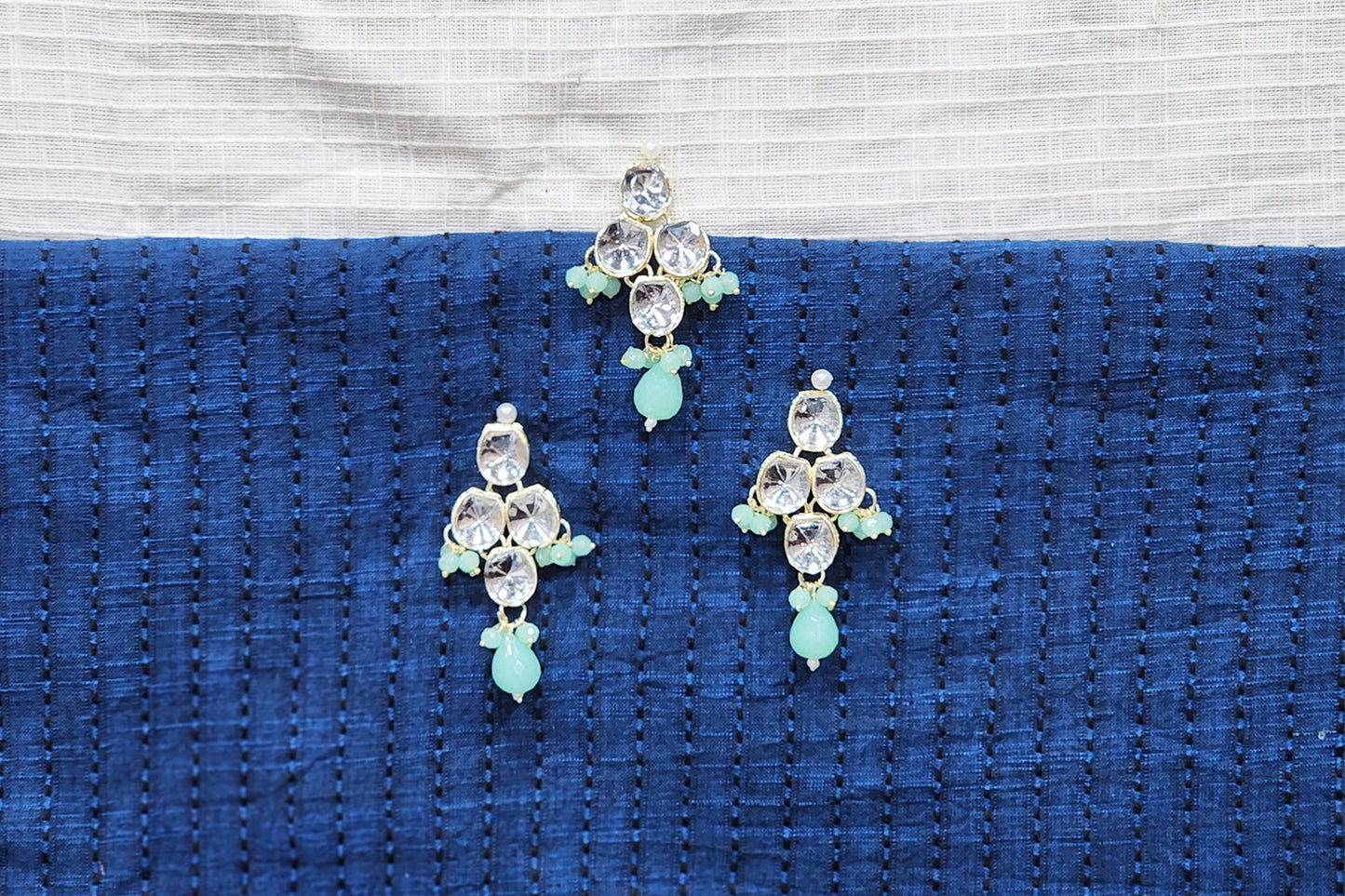 Beautiful floral design with glass stone embellishment Buttons