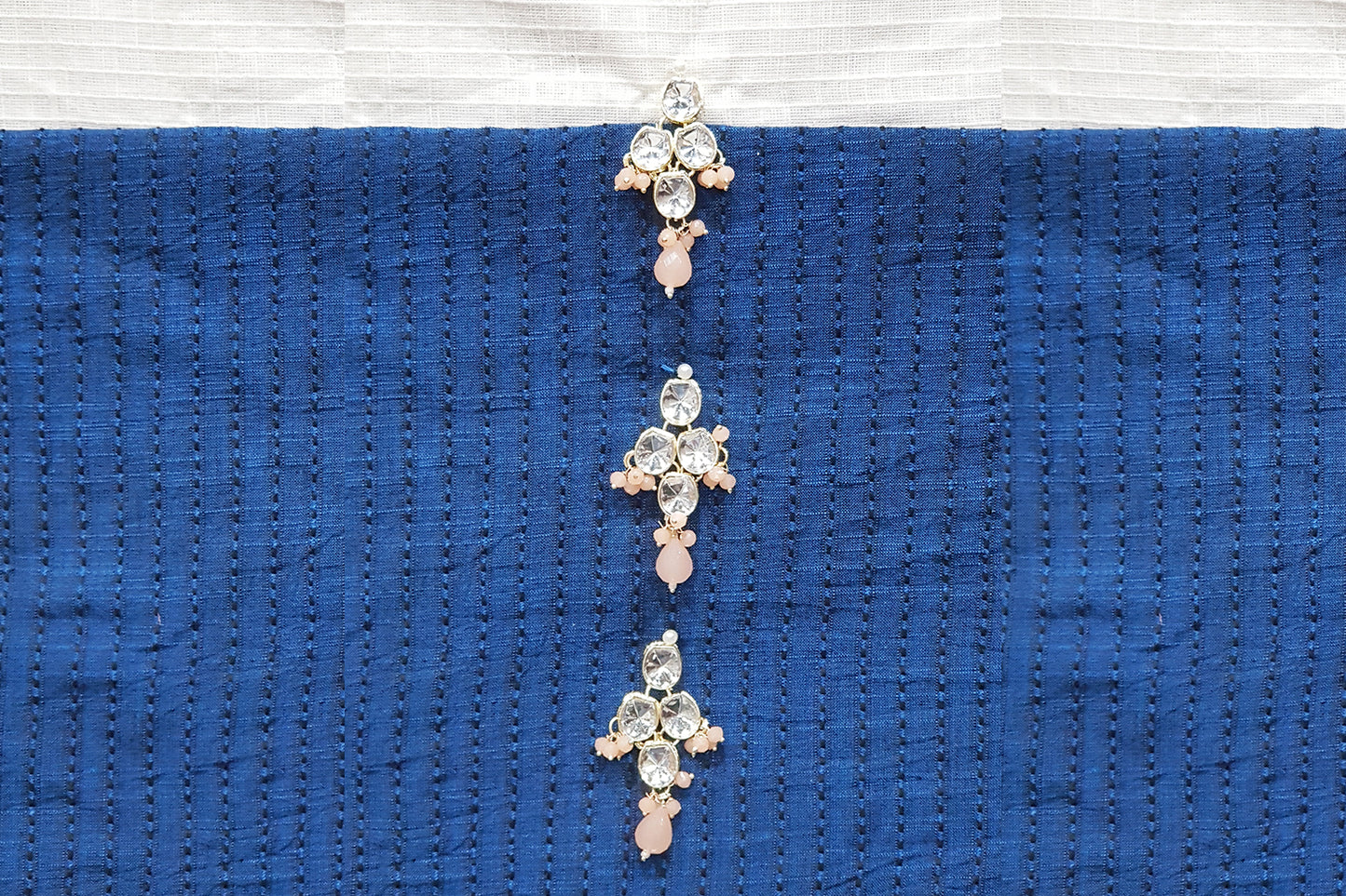 Beautiful floral design with glass stone embellishment Buttons