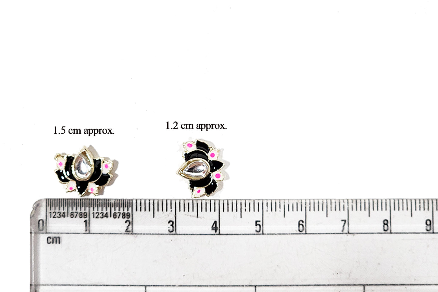 Lotus Design Kundan Buttons - Pack Of 10 pieces