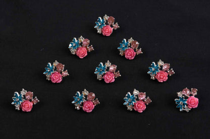 Elegant Floral Metal Buttons