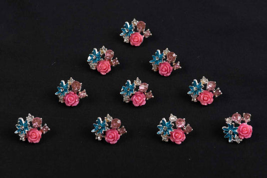 Elegant Floral Metal Buttons