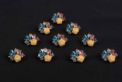 Elegant Floral Metal Buttons