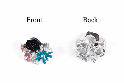Elegant Floral Metal Buttons
