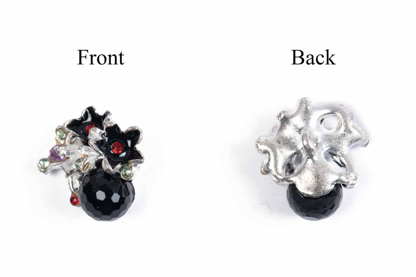 Ladies Buttons with Glass Beads & Stones (5 Pieces)