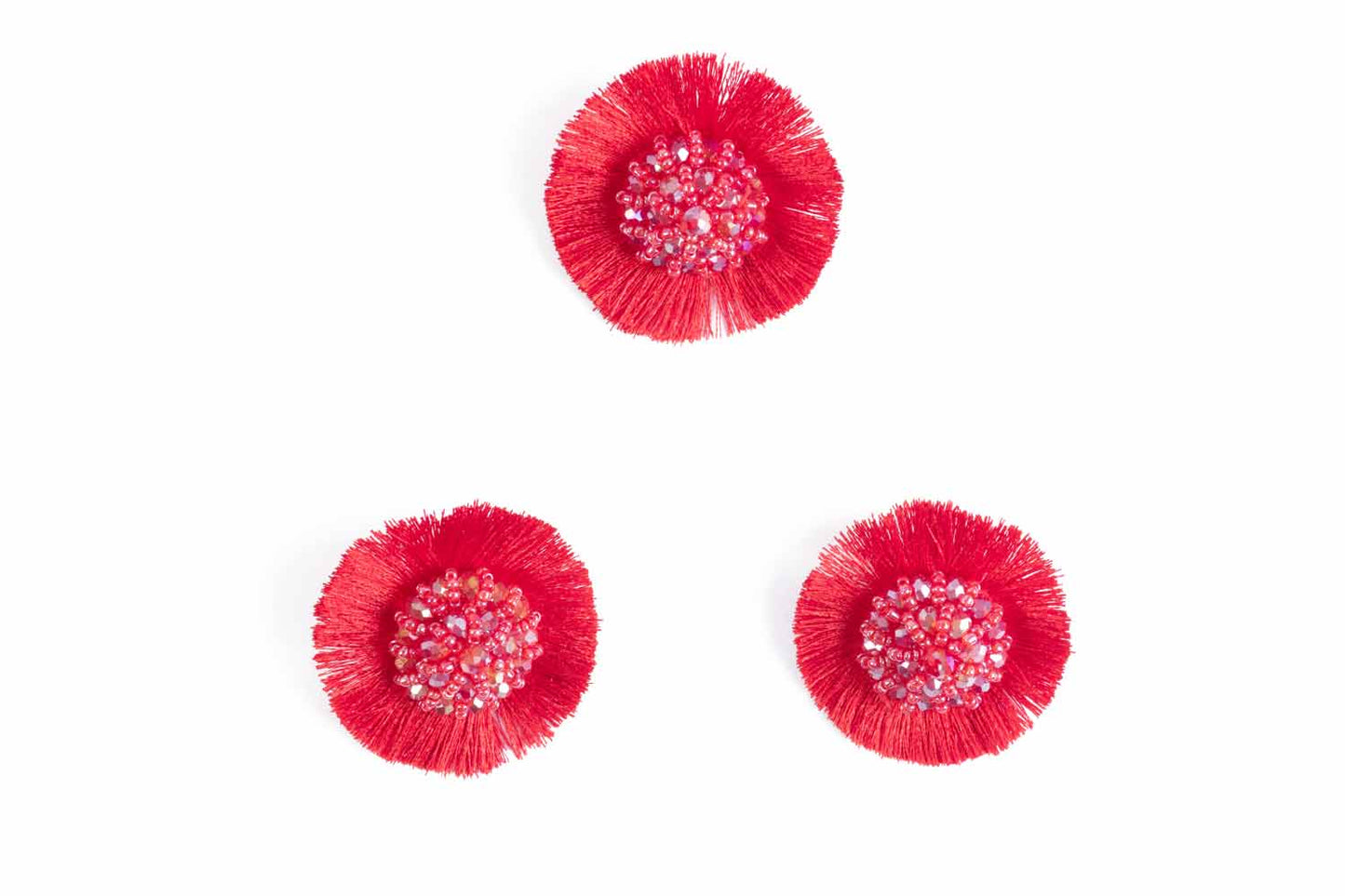 Handcrafted round shape with thread and beads work Buttons