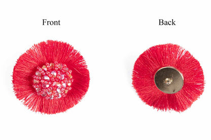 Handcrafted round shape with thread and beads work Buttons