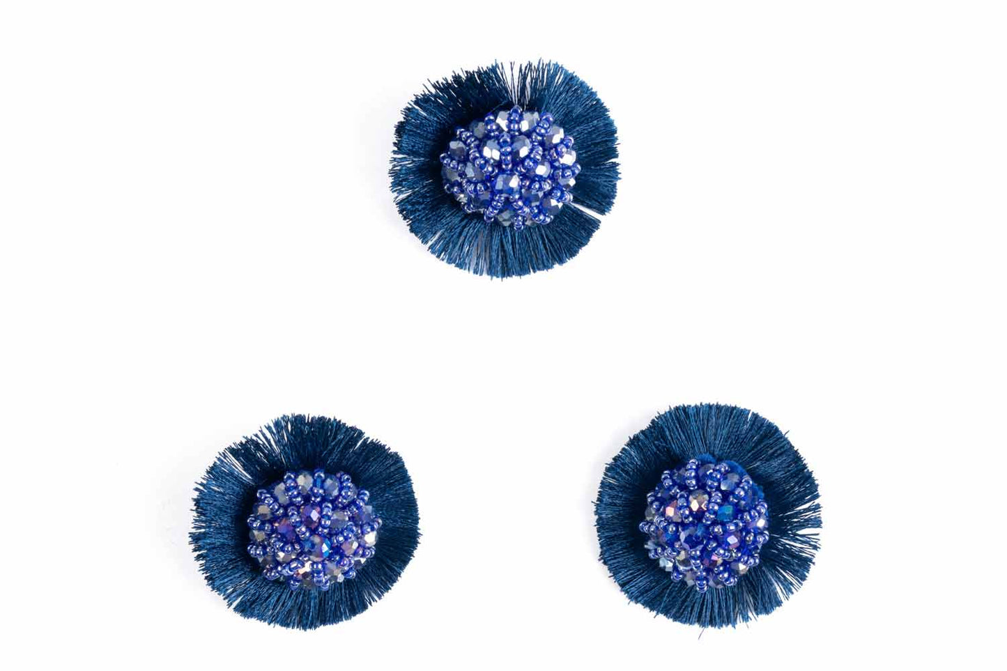 Handcrafted round shape with thread and beads work Buttons