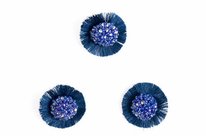 Handcrafted round shape with thread and beads work Buttons