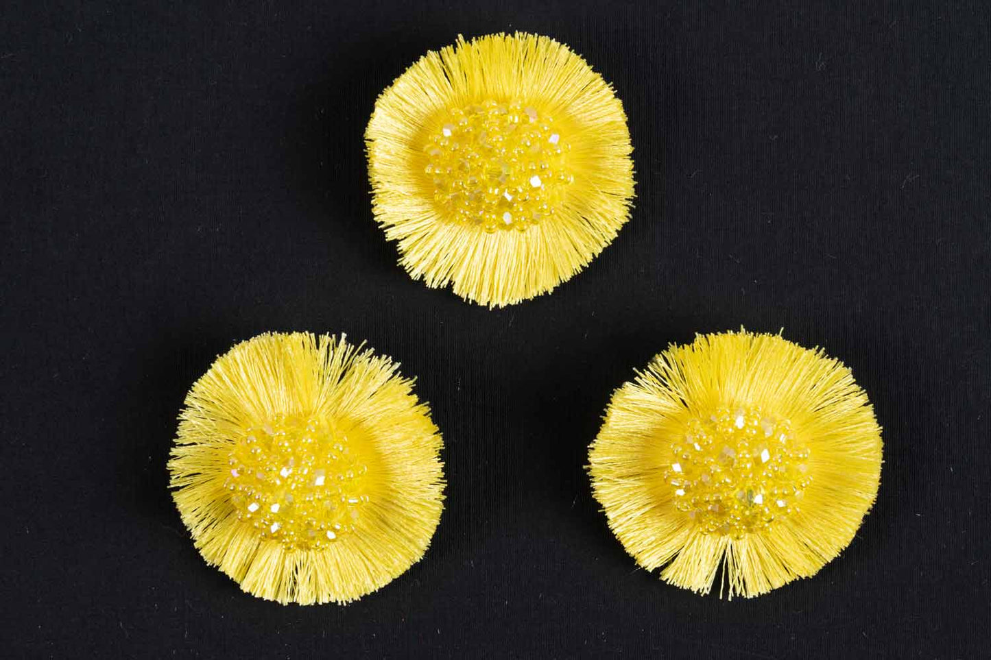 Handcrafted round shape with thread and beads work Buttons