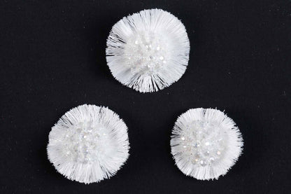 Handcrafted round shape with thread and beads work Buttons
