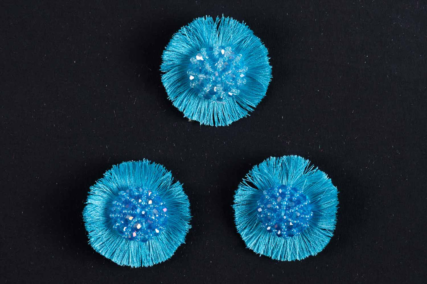 Handcrafted round shape with thread and beads work Buttons