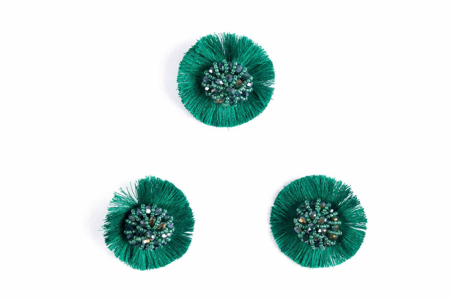 Handcrafted round shape with thread and beads work Buttons