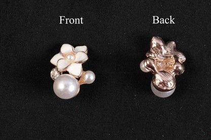 Rose Gold Flower Shape Metal Buttons 10 Pieces