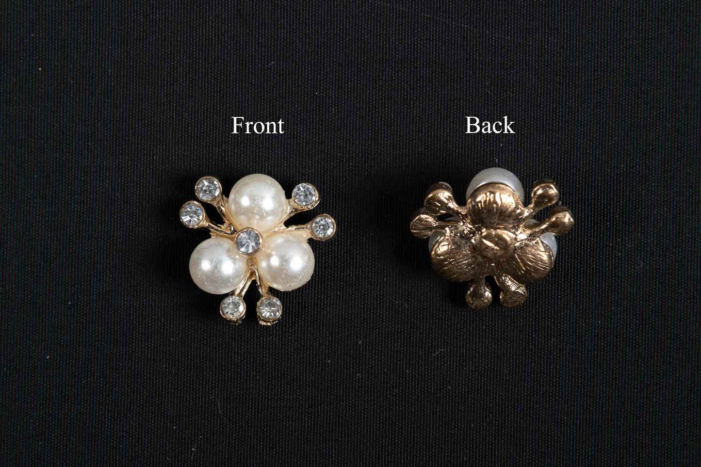 Rose Gold Designer Pearls and Stonework Buttons 10 Pieces