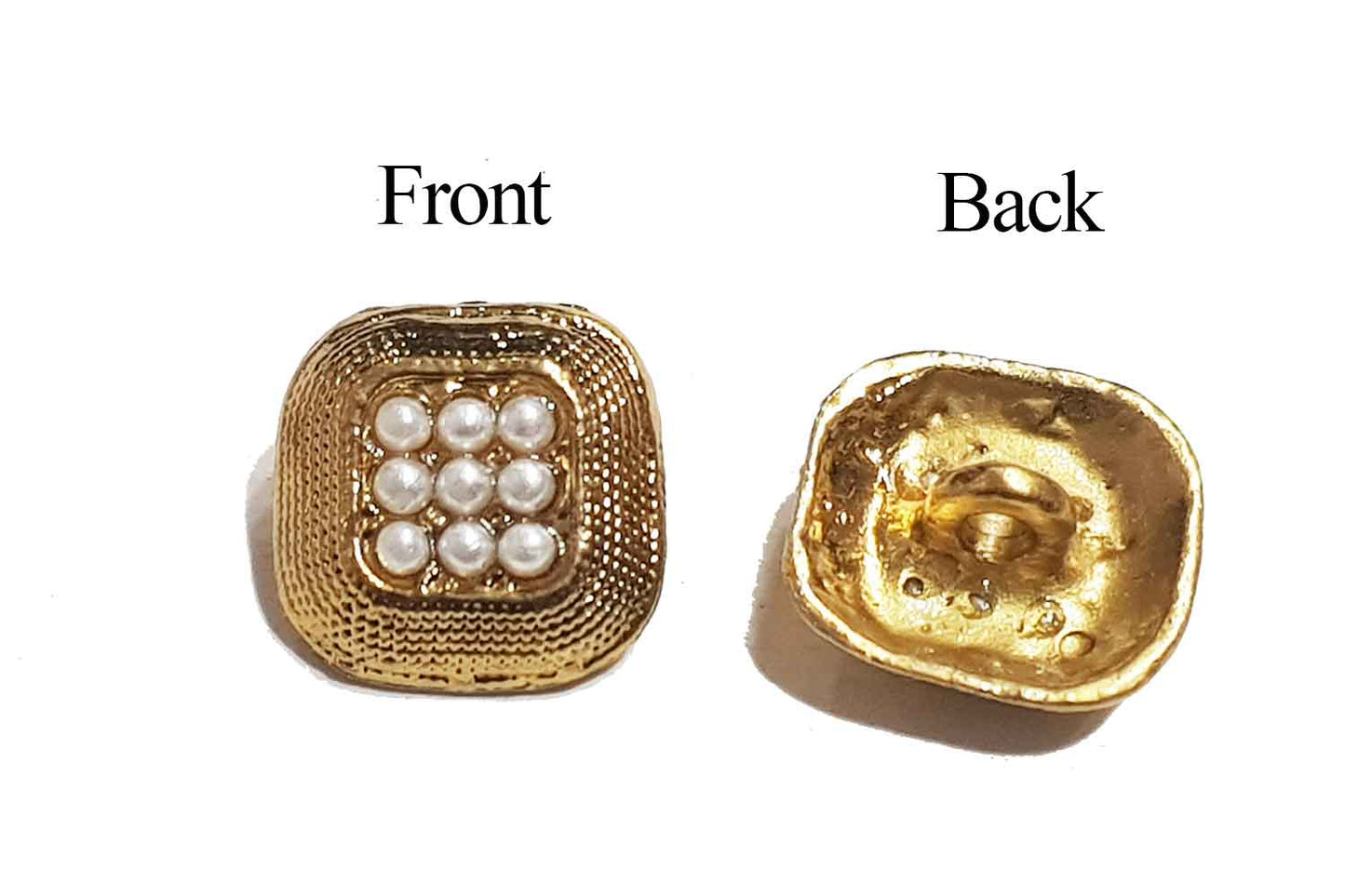 Mohan Shoppe Square Shape Metal Buttons