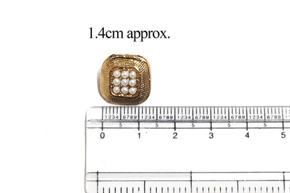 Mohan Shoppe Square Shape Metal Buttons